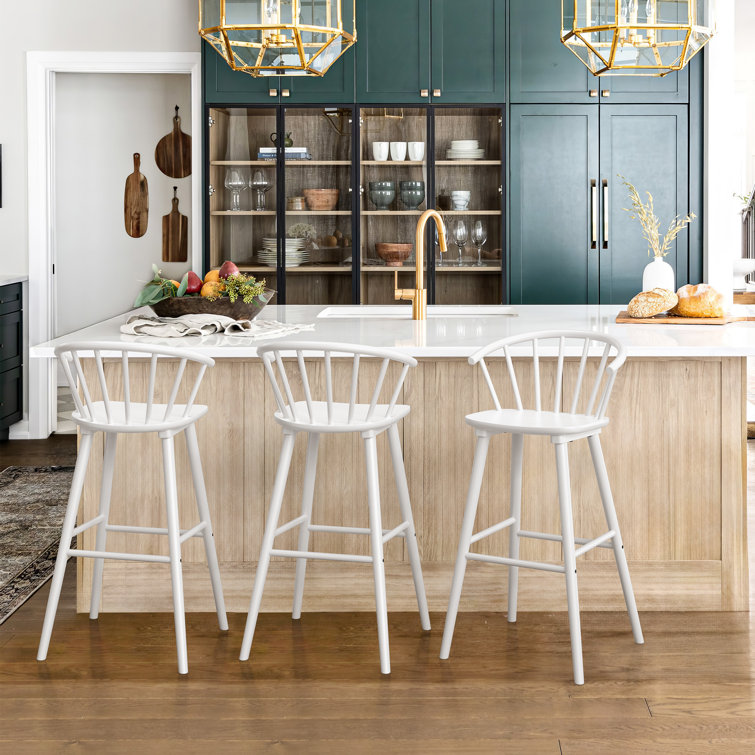 Chelssie Solid Wood Counter Stool